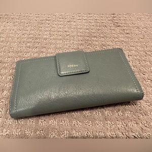Fossil Bi-fold Wallet. Slate Blue